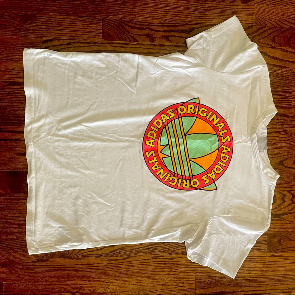 Real cotton, adidas graphic tee